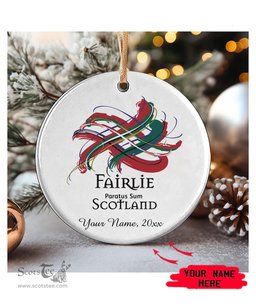 ScotsTee Shop Scottish Fairlie Scottish Tartan Ornament Add Your Text Personalized Ornament