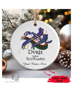 ScotsTee Shop Scottish Durie Scottish Tartan Ornament Add Your Text Personalized Ornament