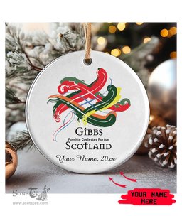 ScotsTee Shop Scottish Gibbs Scottish Tartan Ornament Add Your Text Personalized Ornament