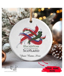 ScotsTee Shop Scottish Mackintosh Scottish Tartan Ornament Add Your Text Personalized Ornament