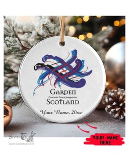 ScotsTee Shop Scottish Garden Scottish Tartan Ornament Add Your Text Personalized Ornament