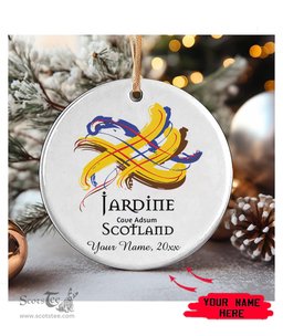 ScotsTee Shop Scottish Jardine Scottish Tartan Ornament Add Your Text Personalized Ornament