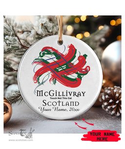 ScotsTee Shop Scottish McGillivray Scottish Tartan Ornament Add Your Text Personalized Ornament