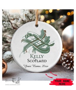 ScotsTee Shop Scottish Kelly Scottish Tartan Ornament Add Your Text Personalized Ornament