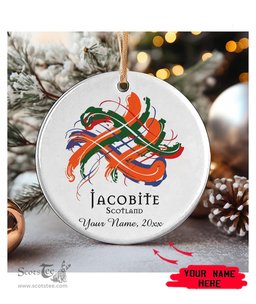 ScotsTee Shop Scottish Jacobite Scottish Tartan Ornament Add Your Text Personalized Ornament