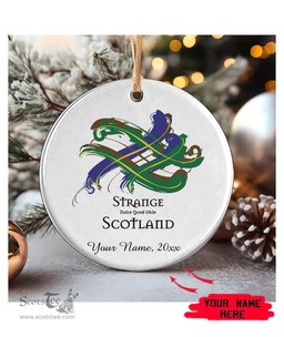 ScotsTee Shop Scottish Strange Scottish Tartan Ornament Add Your Text Personalized Ornament