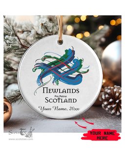 ScotsTee Shop Scottish Newlands Scottish Tartan Ornament Add Your Text Personalized Ornament