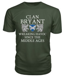ScotsTee Shop Scottish Bryant Wreaking Havoc Since The Middle Ages With Two Rampant Lions T Shirt