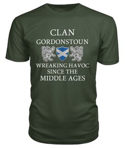ScotsTee Shop Scottish Gordonstoun Wreaking Havoc Since The Middle Ages With Two Rampant Lions T Shirt