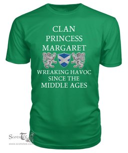 ScotsTee Shop Scottish Princess Margaret Wreaking Havoc Since The Middle Ages With Two Rampant Lions T Shirt