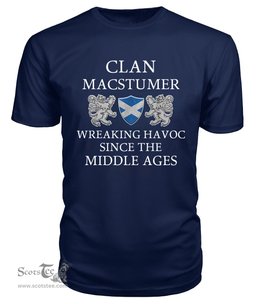 ScotsTee Shop Scottish MacStumer Wreaking Havoc Since The Middle Ages With Two Rampant Lions T Shirt