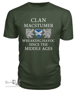 ScotsTee Shop Scottish MacStumer Wreaking Havoc Since The Middle Ages With Two Rampant Lions T Shirt