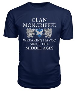 ScotsTee Shop Scottish Moncrieffe Wreaking Havoc Since The Middle Ages With Two Rampant Lions T Shirt