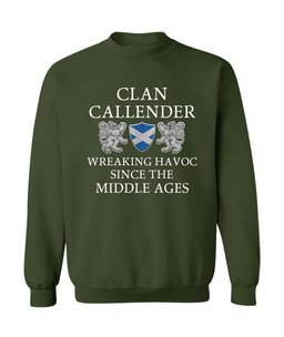 ScotsTee Shop Scottish Callender Wreaking Havoc Since The Middle Ages With Two Rampant Lions Sweatshirt