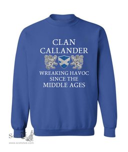 ScotsTee Shop Scottish Callander Wreaking Havoc Since The Middle Ages With Two Rampant Lions Sweatshirt