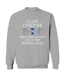 ScotsTee Shop Scottish Cheyne Wreaking Havoc Since The Middle Ages With Two Rampant Lions Sweatshirt