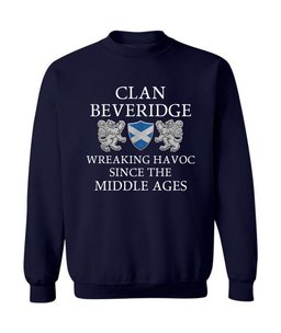 ScotsTee Shop Scottish Beveridge Wreaking Havoc Since The Middle Ages With Two Rampant Lions Sweatshirt