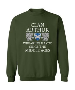 ScotsTee Shop Scottish Arthur Wreaking Havoc Since The Middle Ages With Two Rampant Lions Sweatshirt
