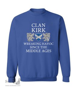 ScotsTee Shop Scottish Kirk Wreaking Havoc Since The Middle Ages With Two Rampant Lions Sweatshirt