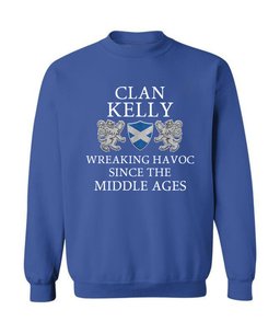 ScotsTee Shop Scottish Kelly Wreaking Havoc Since The Middle Ages With Two Rampant Lions Sweatshirt