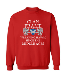 ScotsTee Shop Scottish Frame Wreaking Havoc Since The Middle Ages With Two Rampant Lions Sweatshirt