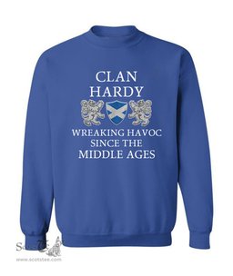 ScotsTee Shop Scottish Hardy Wreaking Havoc Since The Middle Ages With Two Rampant Lions Sweatshirt