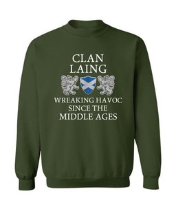 ScotsTee Shop Scottish Laing Wreaking Havoc Since The Middle Ages With Two Rampant Lions Sweatshirt