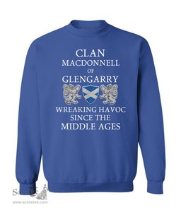 ScotsTee Shop Scottish MacDonnell of Glengarry Wreaking Havoc Since The Middle Ages With Two Rampant Lions Sweatshirt