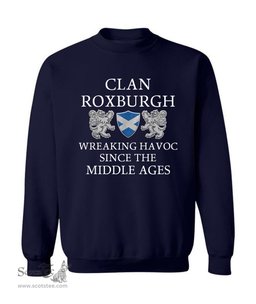 ScotsTee Shop Scottish Roxburgh Wreaking Havoc Since The Middle Ages With Two Rampant Lions Sweatshirt