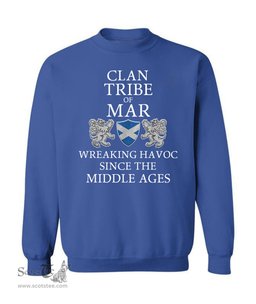 ScotsTee Shop Scottish Tribe of Mar Wreaking Havoc Since The Middle Ages With Two Rampant Lions Sweatshirt
