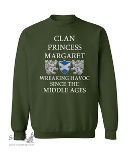 ScotsTee Shop Scottish Princess Margaret Wreaking Havoc Since The Middle Ages With Two Rampant Lions Sweatshirt