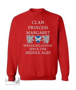 ScotsTee Shop Scottish Princess Margaret Wreaking Havoc Since The Middle Ages With Two Rampant Lions Sweatshirt