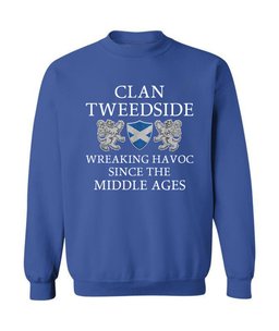 ScotsTee Shop Scottish Tweedside Wreaking Havoc Since The Middle Ages With Two Rampant Lions Sweatshirt
