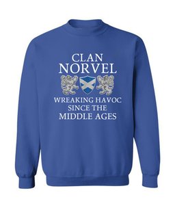 ScotsTee Shop Scottish Norvel Wreaking Havoc Since The Middle Ages With Two Rampant Lions Sweatshirt