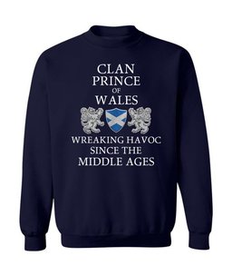 ScotsTee Shop Scottish Prince Of Wales Wreaking Havoc Since The Middle Ages With Two Rampant Lions Sweatshirt