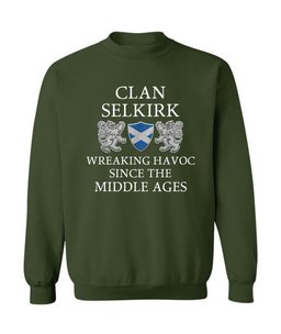 ScotsTee Shop Scottish Selkirk Wreaking Havoc Since The Middle Ages With Two Rampant Lions Sweatshirt