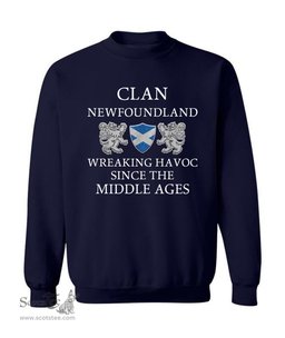 ScotsTee Shop Scottish Newfoundland Wreaking Havoc Since The Middle Ages With Two Rampant Lions Sweatshirt