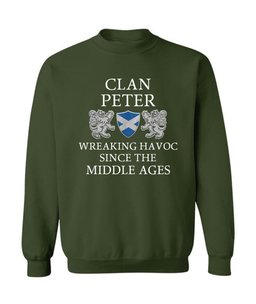 ScotsTee Shop Scottish Peter Wreaking Havoc Since The Middle Ages With Two Rampant Lions Sweatshirt