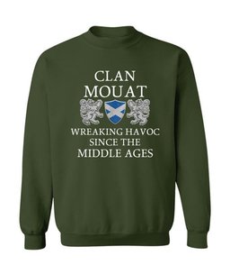ScotsTee Shop Scottish Mouat Wreaking Havoc Since The Middle Ages With Two Rampant Lions Sweatshirt