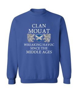 ScotsTee Shop Scottish Mouat Wreaking Havoc Since The Middle Ages With Two Rampant Lions Sweatshirt