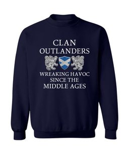 ScotsTee Shop Scottish Outlanders Wreaking Havoc Since The Middle Ages With Two Rampant Lions Sweatshirt