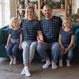 ScotsTee Shop Scottish Guthrie Ancient Clan Crest Tartan T Shirt for Family Tartan Matching Family T Shirts