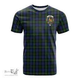 ScotsTee Shop Scottish Gow Hunting Clan Crest Tartan T Shirt for Family Tartan Matching Family T Shirts