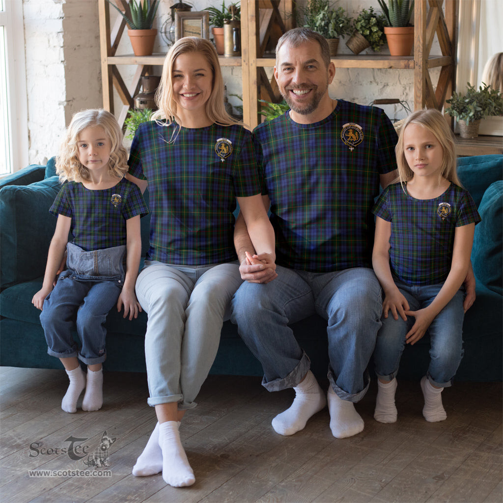 ScotsTee Shop Scottish Gow Hunting Clan Crest Tartan T Shirt for Family Tartan Matching Family T Shirts