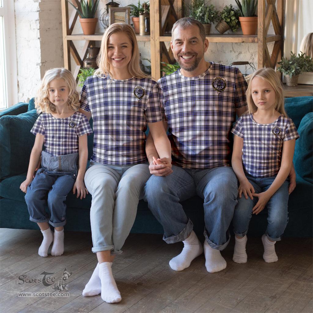 ScotsTee Shop Scottish Hannay Modern Clan Crest Tartan T Shirt for Family Tartan Matching Family T Shirts