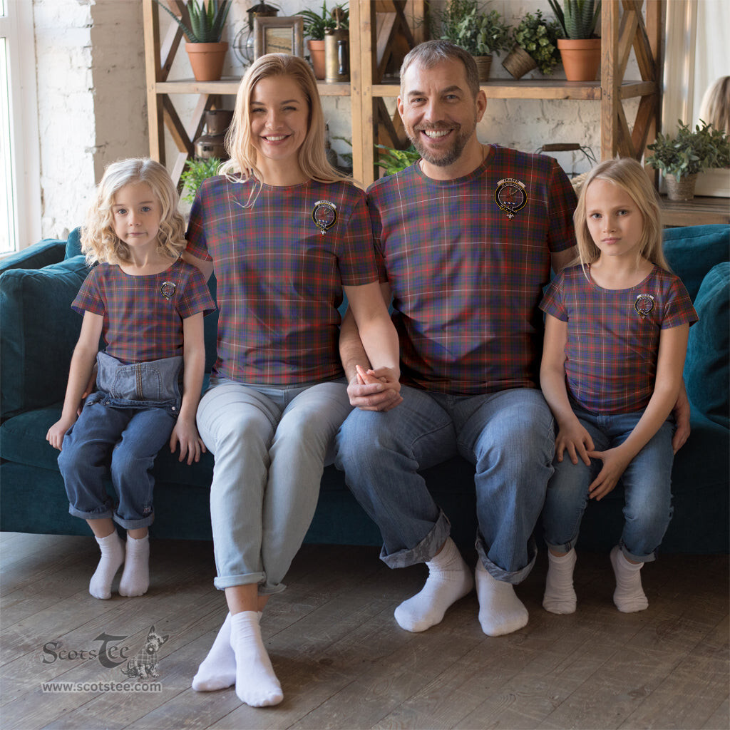 ScotsTee Shop Scottish Fraser Hunting Modern Clan Crest Tartan T Shirt for Family Tartan Matching Family T Shirts