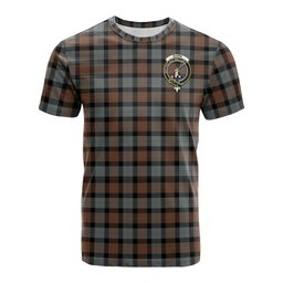 ScotsTee Shop Scottish Gunn Weathered Clan Crest Tartan T Shirt for Family Tartan Matching Family T Shirts