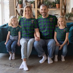 ScotsTee Shop Scottish Graham of Menteith Modern Clan Crest Tartan T Shirt for Family Tartan Matching Family T Shirts