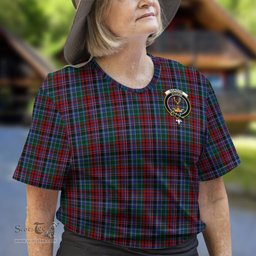 ScotsTee Shop Scottish Gordon Red Clan Crest Tartan T Shirt for Family Tartan Matching Family T Shirts