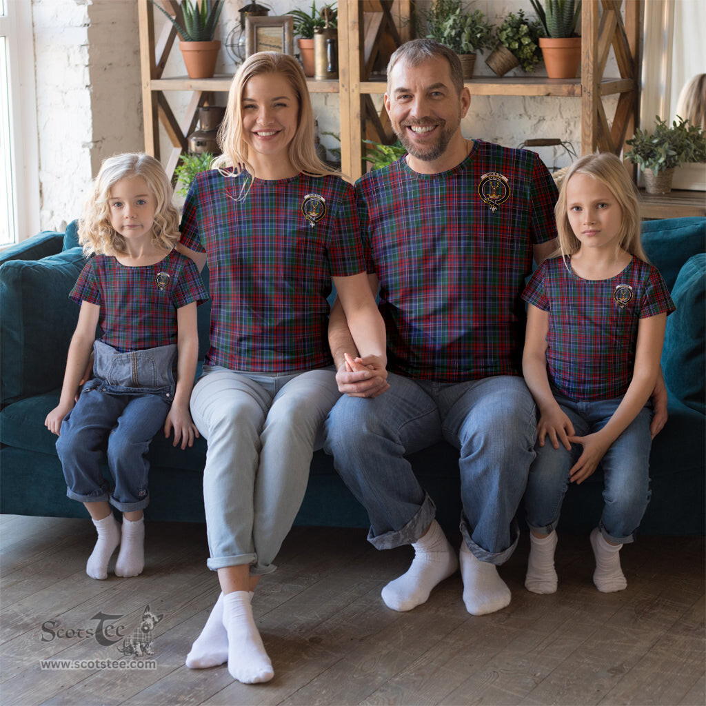 ScotsTee Shop Scottish Gordon Red Clan Crest Tartan T Shirt for Family Tartan Matching Family T Shirts